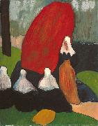 Emile Bernard Breton Women with Seaweed oil on canvas
